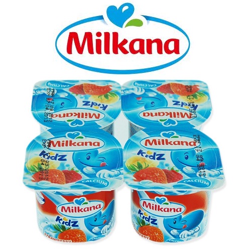 Sữa chua trái cây dâu Milkana 4x100g